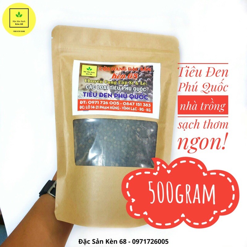 TIÊU ĐEN đặc sản Phú quốc-thơm ngon cay nồng hảo hạng-500g
