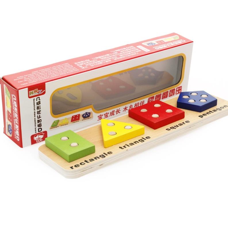Giáo Cụ Montessori Hình Học Màu Sắc Số Học Bằng Gỗ Cho Bé Mầm Non