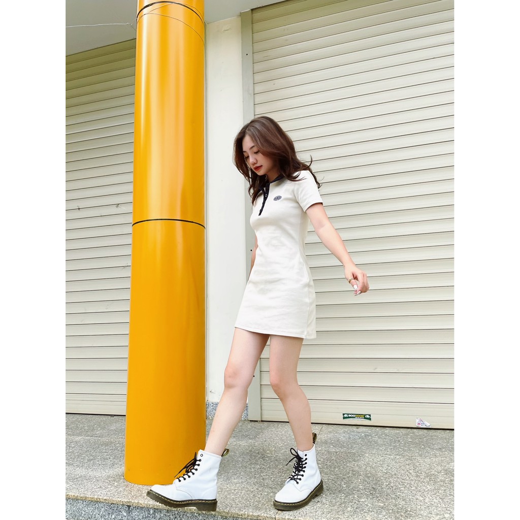 Anniegals - Đầm polo màu kem - Polo Beige Dress | BigBuy360 - bigbuy360.vn