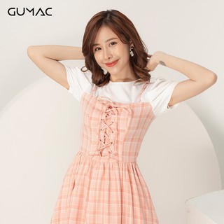 Đầm nữ yếm buột dây GUMAC DA916