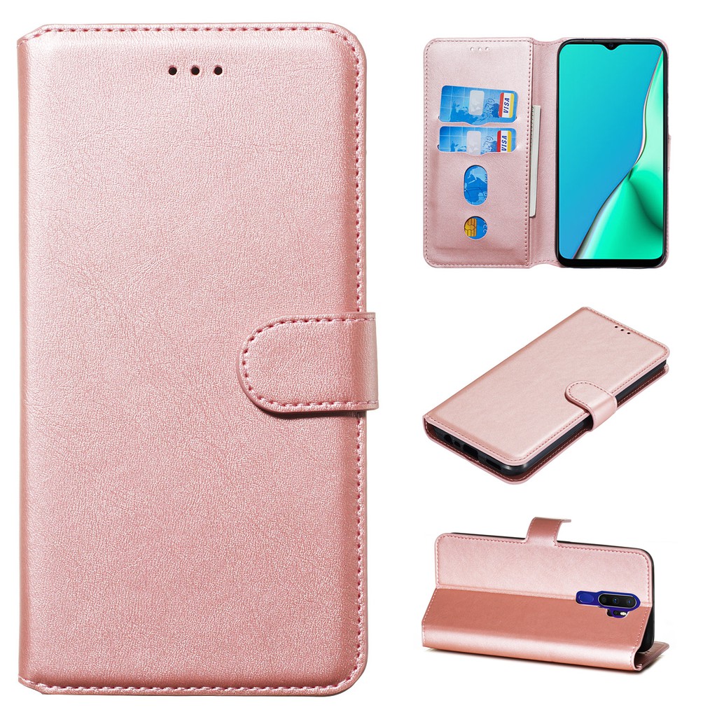 Bao da điện thoại da bò nắp lật chính hãng cho OPPO F11 pro A11x A9 A5 2020 | BigBuy360 - bigbuy360.vn