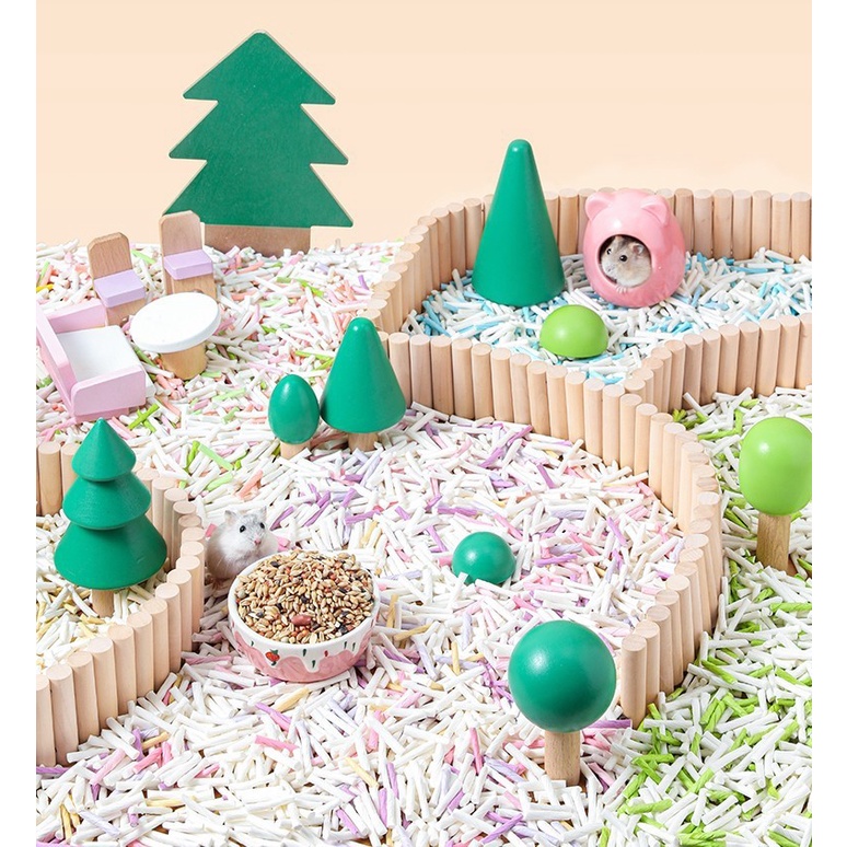 Giấy viên cuộn lót chuồng Bucatstate 400gr cho hamster, sóc