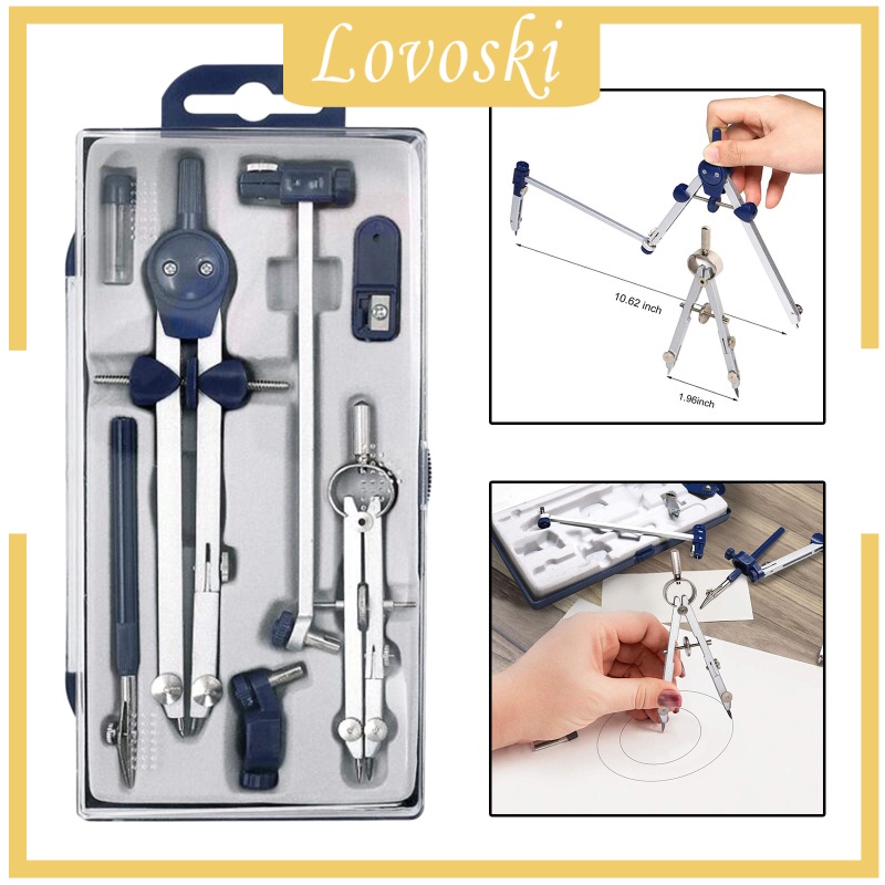 Bộ 7 La Bàn Vẽ Hình Tròn Tùy Chỉnh Tiện Dụng