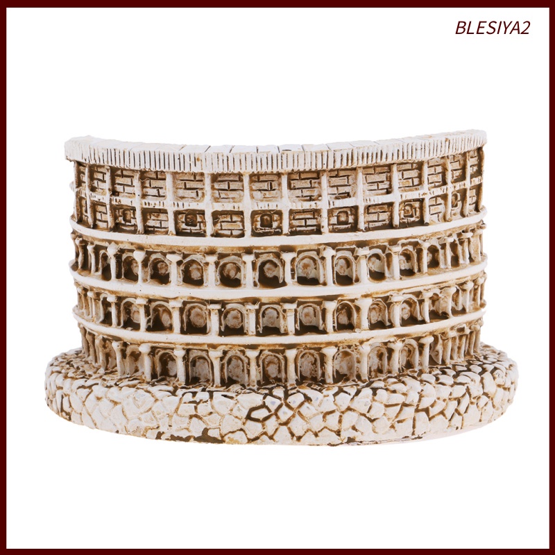 [Blesiya2] Đất Sét Resin Nghệ Thuật La Mã Colosseum Buildind Landmark Cho Bàn Cát Diorama