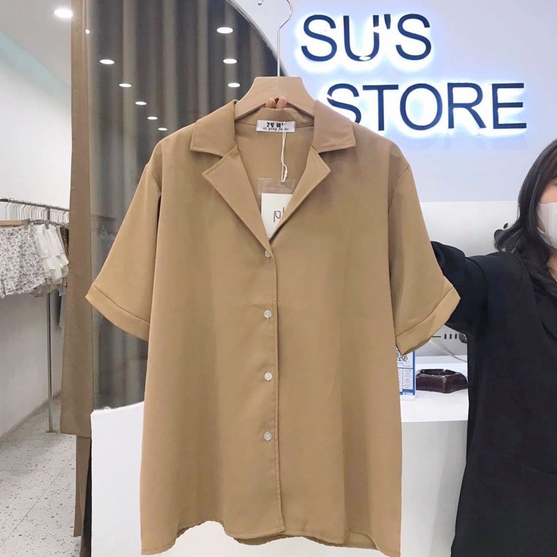 Sơ Mi Voan cộc tay cổ Vest - Hàng Quảng Châu, Ulzzang 2021 | BigBuy360 - bigbuy360.vn