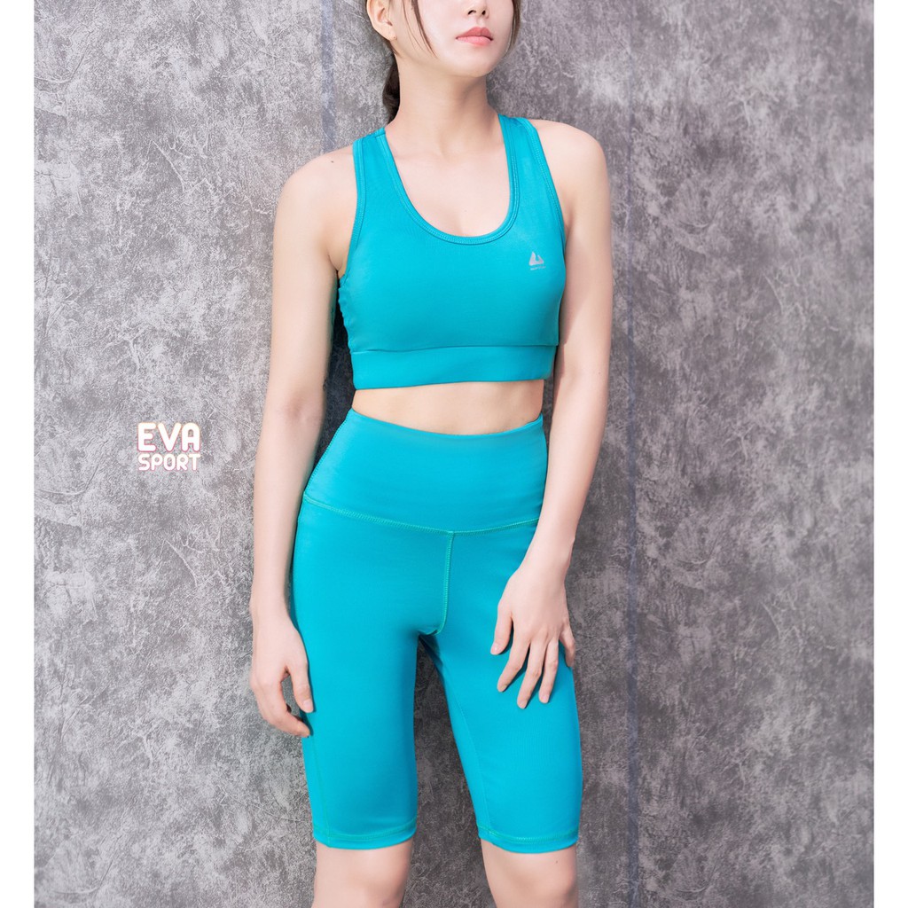 Set tập gym nữ ngố, tập yoga aerobic thể thao chạy bộ ôm body nữ dáng đẹp gồm áo bra quần ngố tập gym