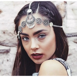 Vòng đội đầu headchain bạc phong cách boho