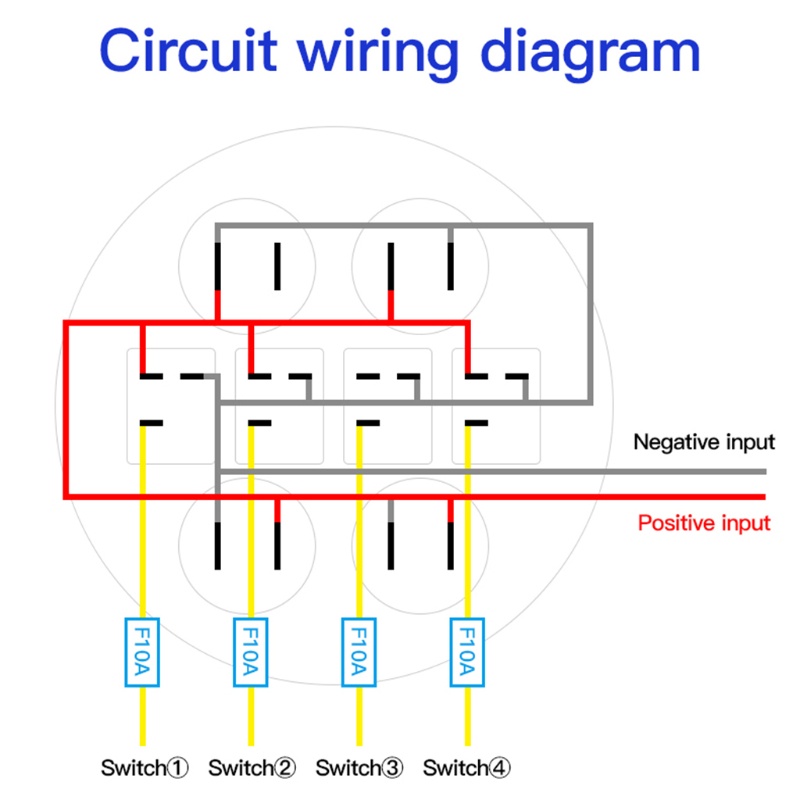 Ổ Cắm Sạc 4 Vị Trí On / off Kèm Công Tắc Vôn Kế USB Chuyên Dụng Cho Xe Tải / Tàu Thuyền RV