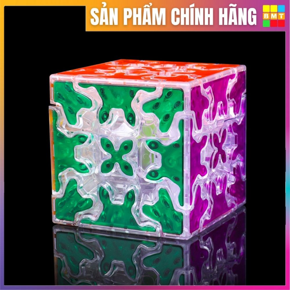 [Rubik biến thể] Qiyi Gear Cube Trong suốt, 3x3 Gear Cube Transparent, đồ chơi thông minh cho bé, trò chơi trí tuệ