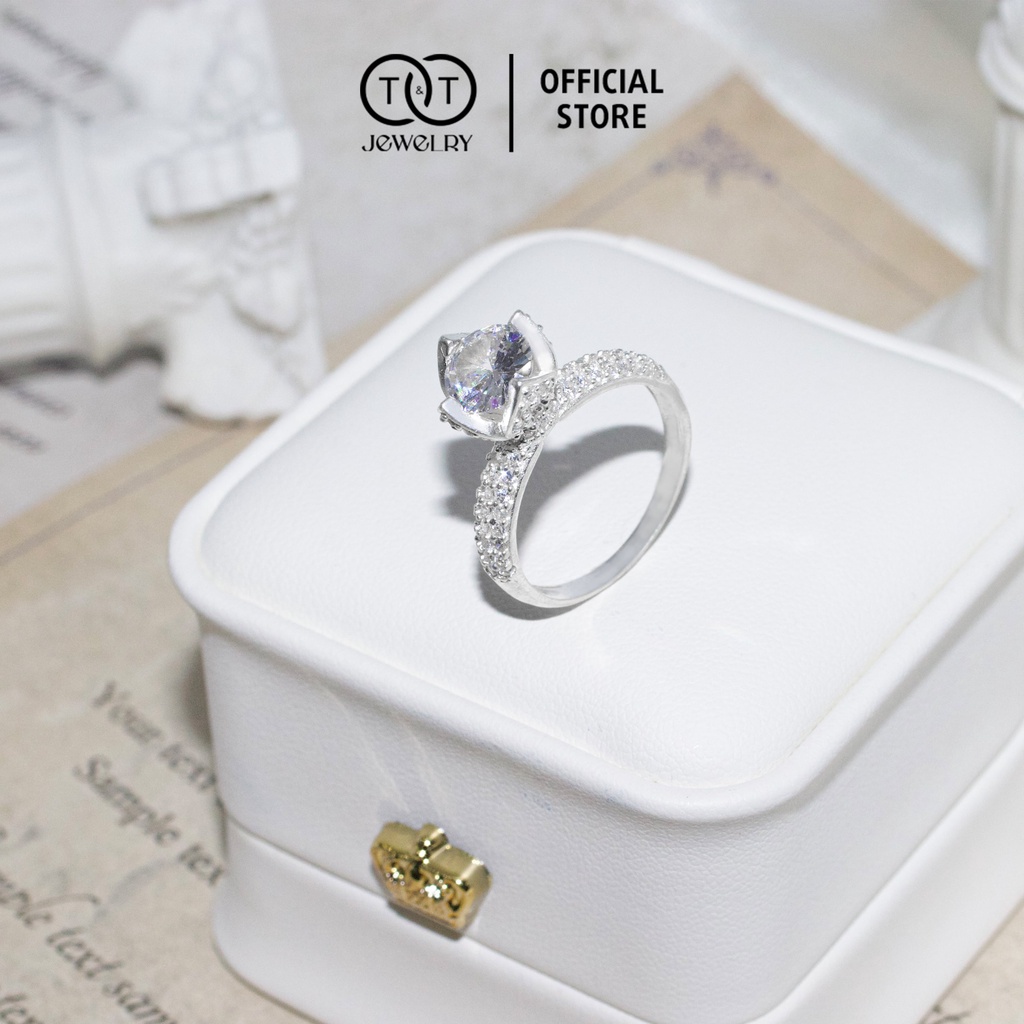 Nhẫn Bạc Nữ Hoa 4 Cánh s925 T&amp;T Jewelry cao cấp NN022
