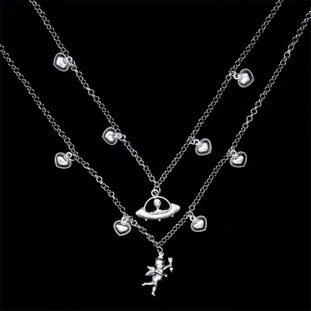vòng cổ Mặt Hình Thần Tình Yêu Cupid Phong Cách Retro