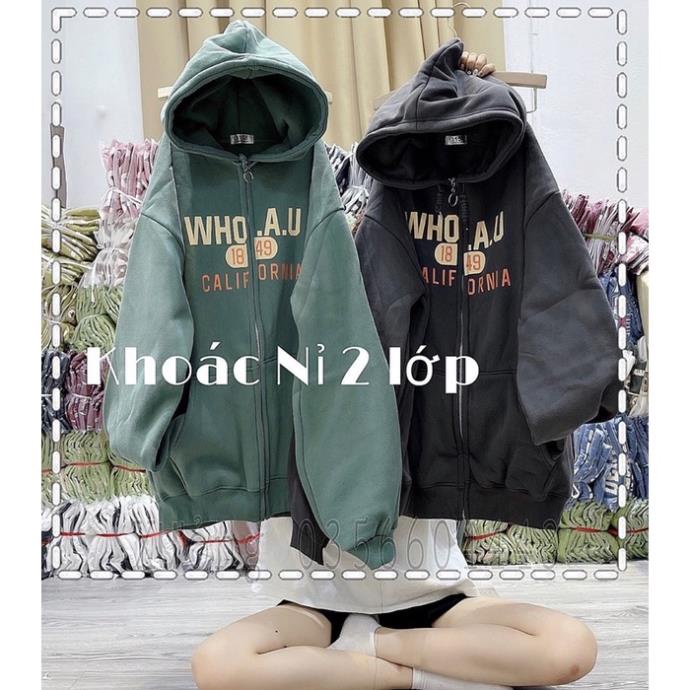 Áo Khoác Nỉ Form Rộng Chữ Who 1849 Unisex Nam Nữ (Ảnh Thật/Có Sẵn)