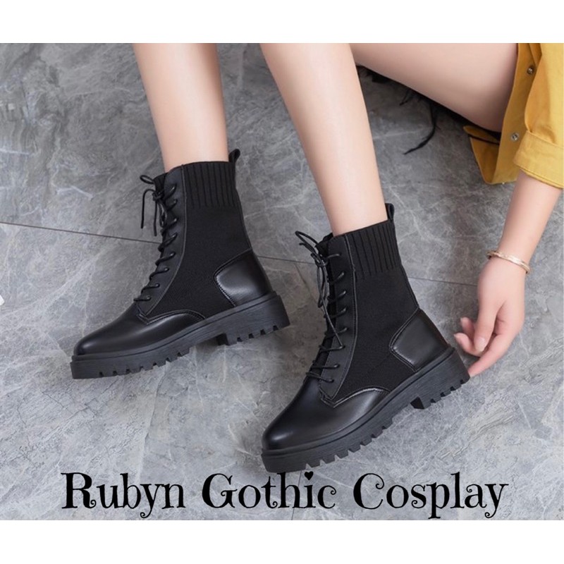 [Sẵn]  Giày Boot Cổ Chun Ôm Chân Dáng Siêu Ngầu ( Size 35 - 40 )