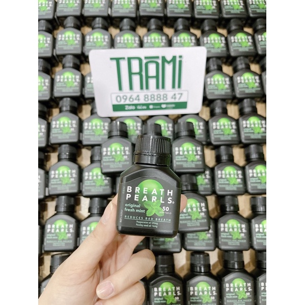 [CHÍNH HÃNG] Viên Uống Thơm Miệng Bạc Hà Breath Pearls 50 Viên Của Úc.