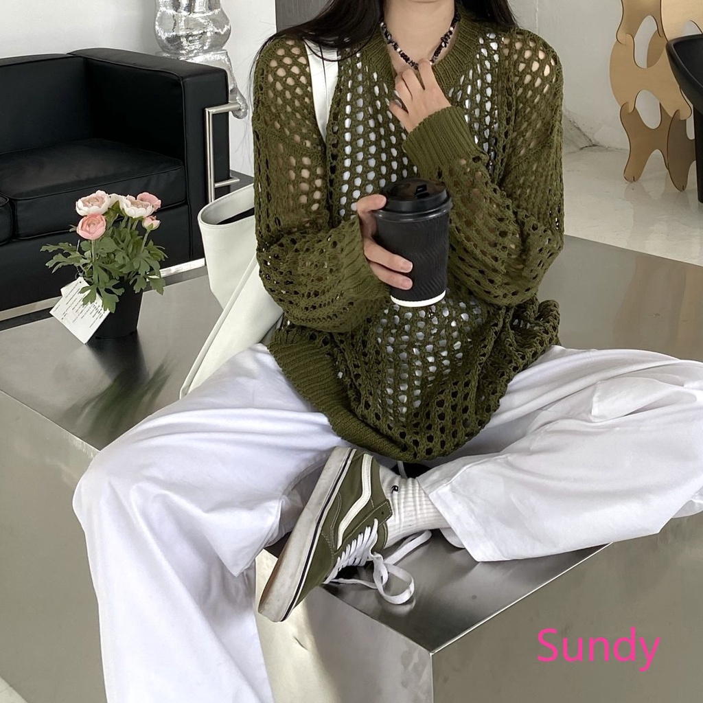Áo Dệt Kim Chống Nắng Thời Trang Mùa Hè Hàn Quốc Dành Cho Nữ