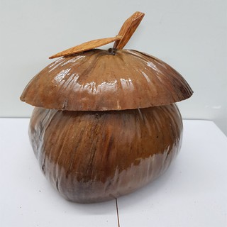Vỏ đựng bình trà trái dừa chiếc lá