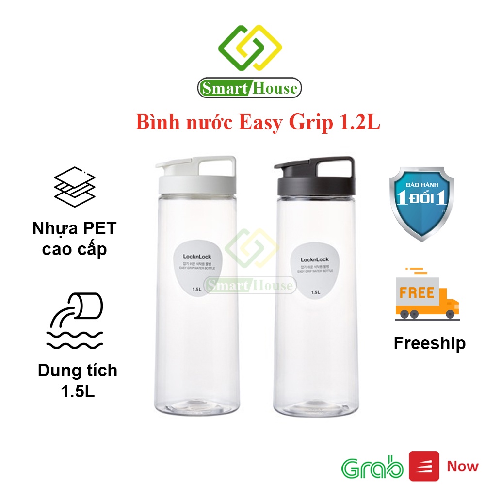 Bình Đựng Nước Lock&amp;Lock 1.2 lít  Nhựa PET Cao Cấp Bền Lâu - Smart House