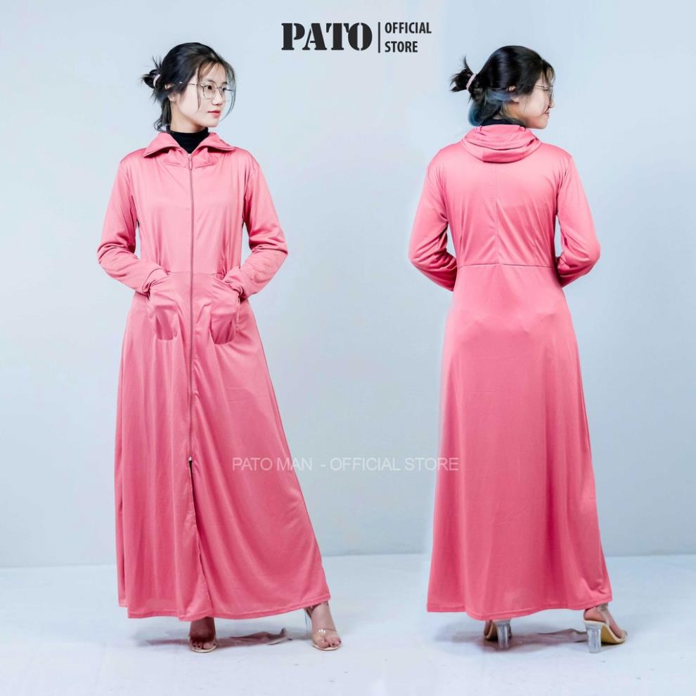 Áo chống năng choàng toàn thân thiết kế túi trước Pato Man, chất kim cương thông hơi cao cấp thoáng mát *