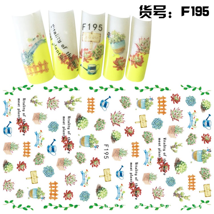 Hình Dán Móng Tay F199 F199 Siêu Mỏng Thân Thiện Với Môi Trường Phong Cách Nhật Bản