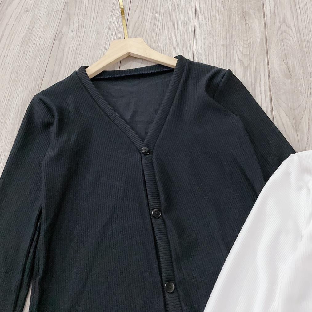 Áo Khoác Mỏng Cadigan Cài Cúc Co Giãn Freesize TH Store