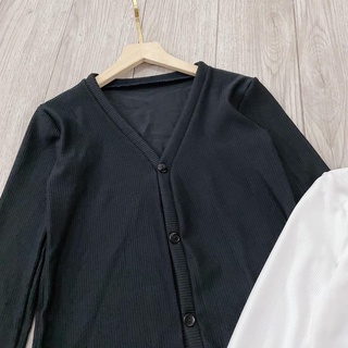 Áo Khoác Mỏng Cadigan Cài Cúc Co Giãn Freesize TH Store