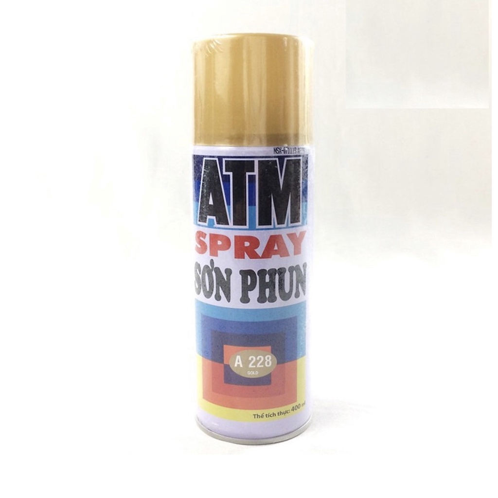 Sơn Xịt ATM CHÍNH HIỆU màu nhũ Vàng A228( Atm Spay A228 Gold)