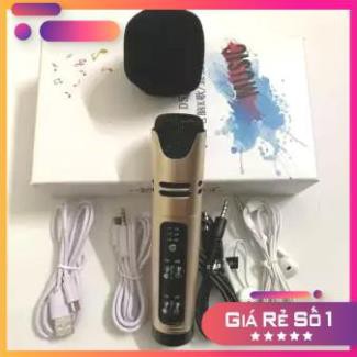 Micro C16 Hát Karaoke Livestream 3in1 [Loại 1, đủ phụ kiện, tiếng vang to, rõ đủ 6 chế độ âm thanh]