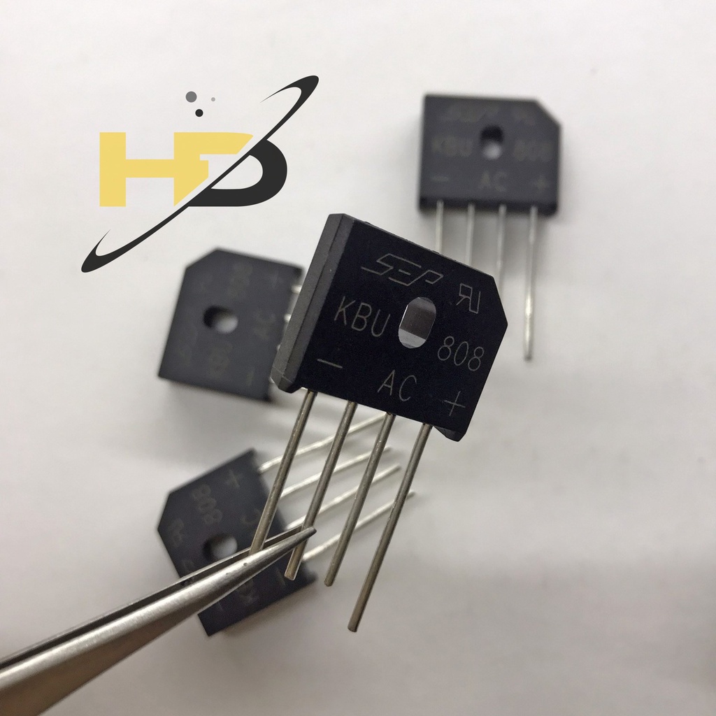 Combo 3 Con Diode Cầu KBU808 RS808 KBU 808 8A 800V DIP-4 Chính Hãng SEP
