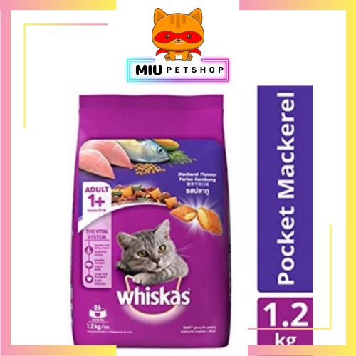 Thức ăn hạt whiskas cho mèo con 1.1kg và mèo trưởng thành whiskas 1.2kg