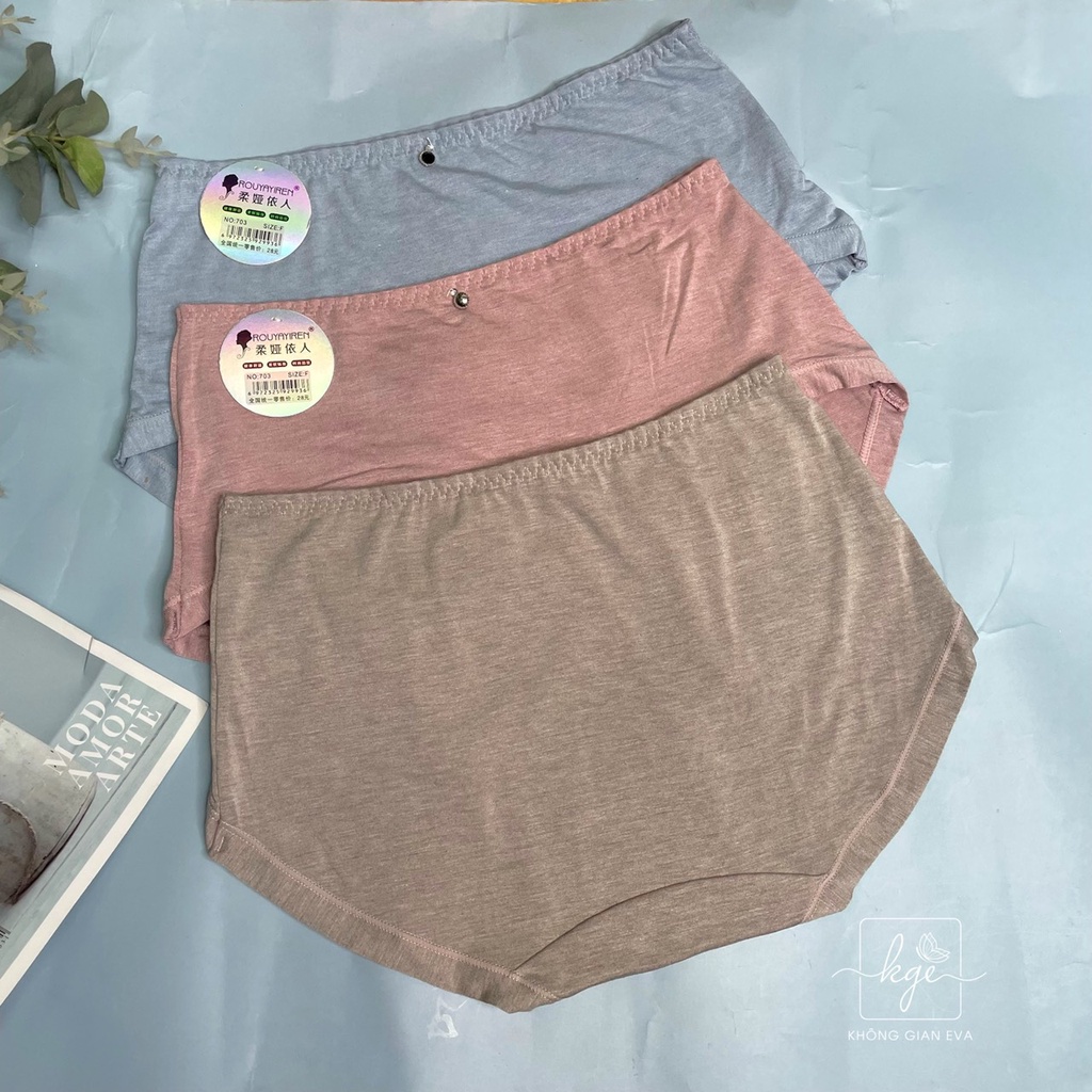 Quần lót cotton form vừa cạp giữa eo , quần lót nữ chất mềm 46 - 53 kg 703