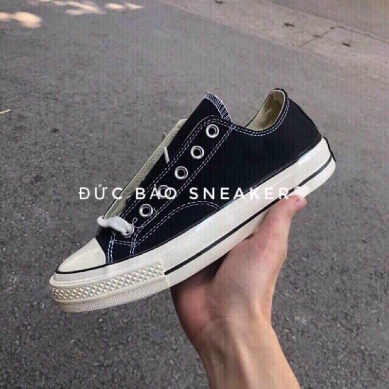 Giày converse đen 1970 cao , thấp lót xanh (Hàng 11 thể thao nam nữ sneaker Full hộp