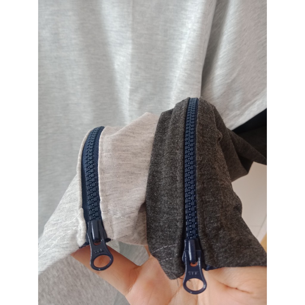 SALE HẾT MẪU - Áo thun lai bầu khóa zip