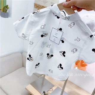 Áo sơ mi họa tiết Mickey