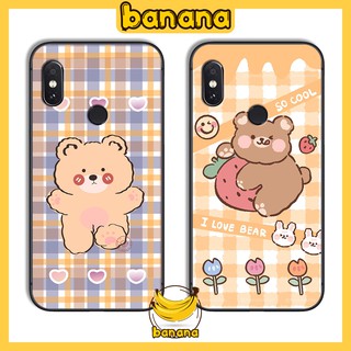 Ốp Xiaomi 🌻 Ốp lưng Xiaomi Redmi Note 5 5 Pro Redmi Note 6 6 Pro Cute Bear nhựa cao cấp viền silicon - Banana Store