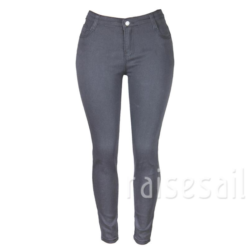 Rs-Women’s Sexy Tight-fitting Jeans Personality Solid Color Stretch High-waist Denim Long Pants | BigBuy360 - bigbuy360.vn