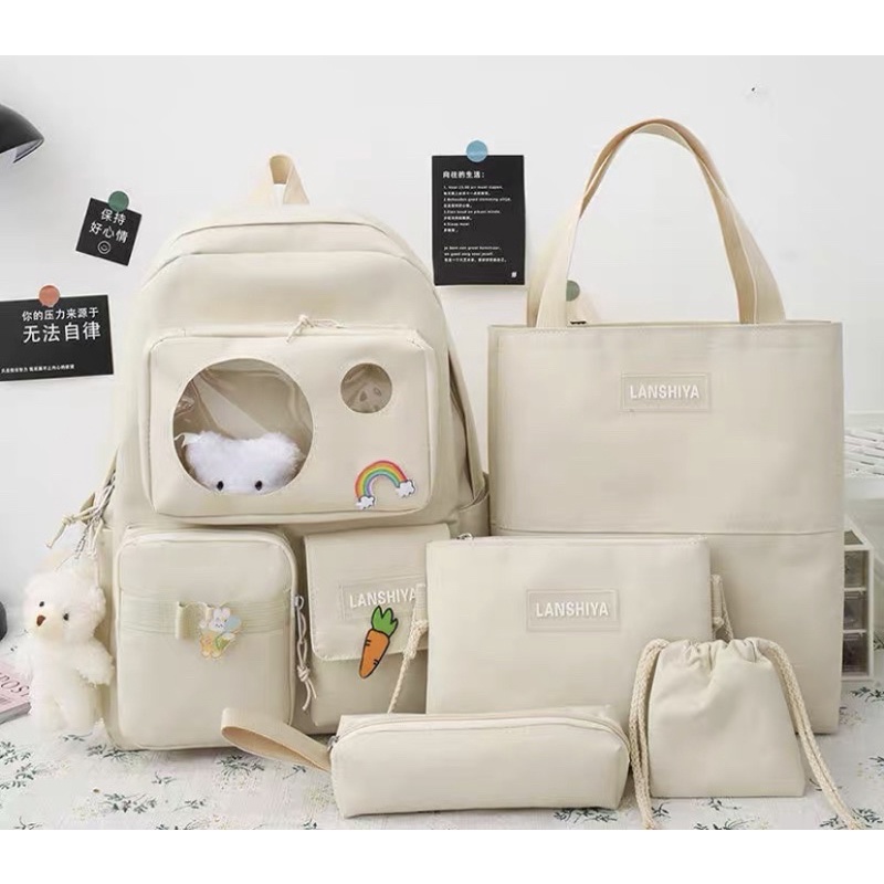 SET BALO 4 món - Daumeibag phối màu- vừa a4