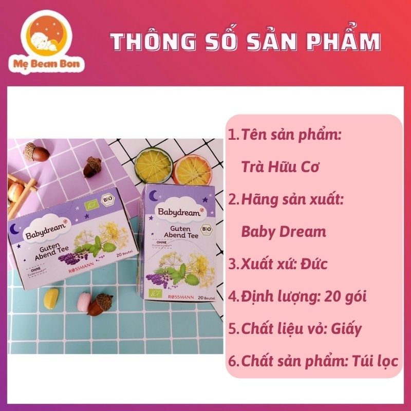 Trà Hữu Cơ Baby Dream Đức Ăn Dặm Cho Bé Ăn Ngon Ngủ Ngon Babydream