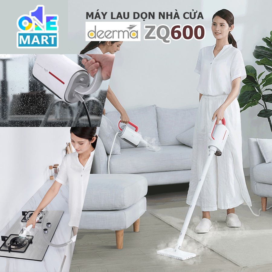 Máy lau nhà cầm tay hơi nước Deerma ZQ600 khử trùng tối đa lau sạch trên mọi bề mặt giải phóng sức lao động