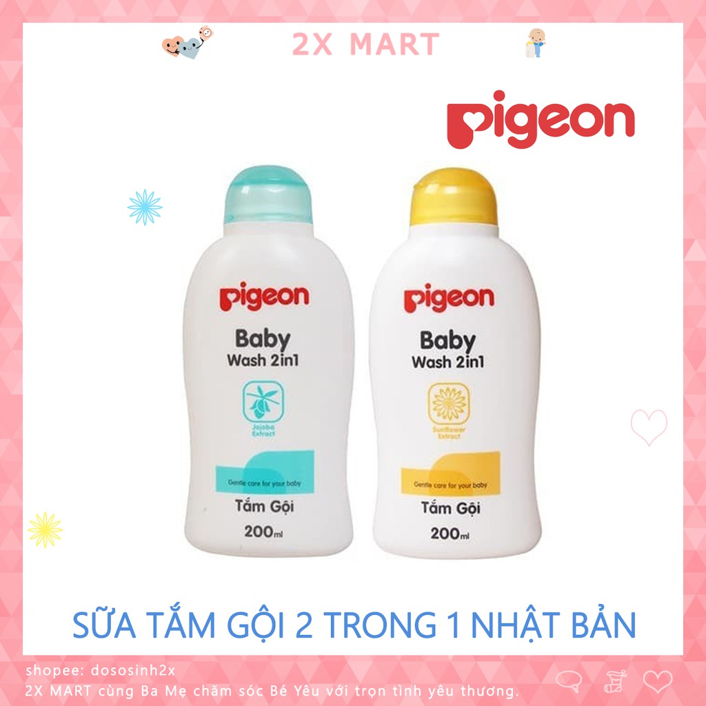  Sữa tắm và gội Pegion 2 trong 1 loại 200ml