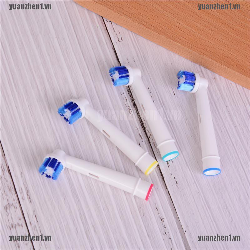 【YUANZHEN1】4pcs Electric Toothbrush Heads Replacement for Oral B EB-18A