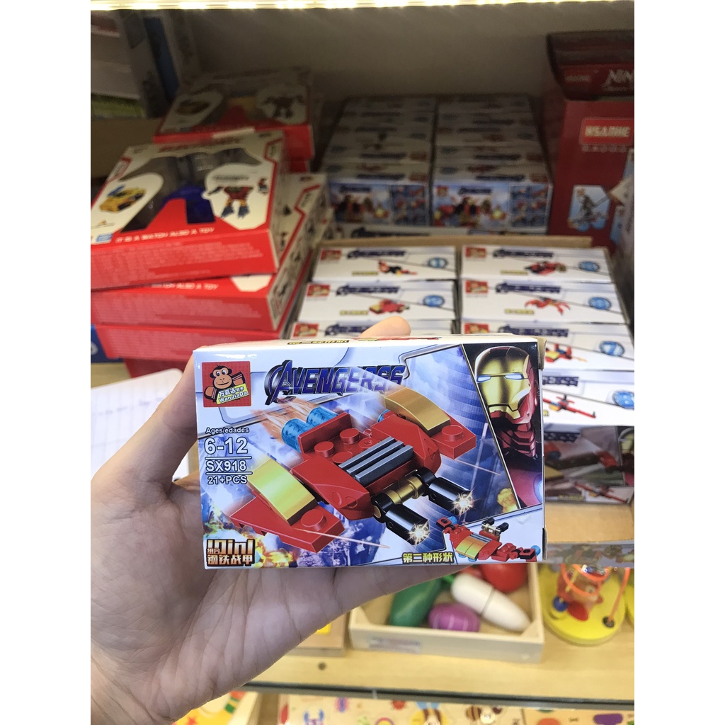 BỘ ĐỒ CHƠI XẾP HÌNH Mô Hình Lego Người Sắt, Lắp Ráp Mô Hình Iron Man