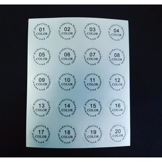 Tem số dán đáy son handmade màu bạc từ 1 đến 20