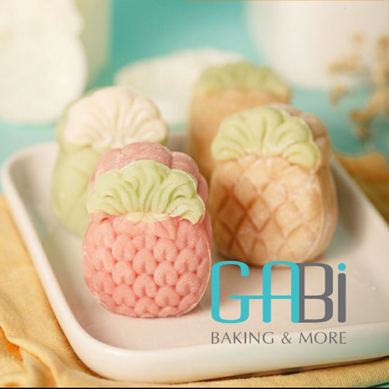 Khuôn nhấn trung thu lò xo 125g 2 mặt dứa