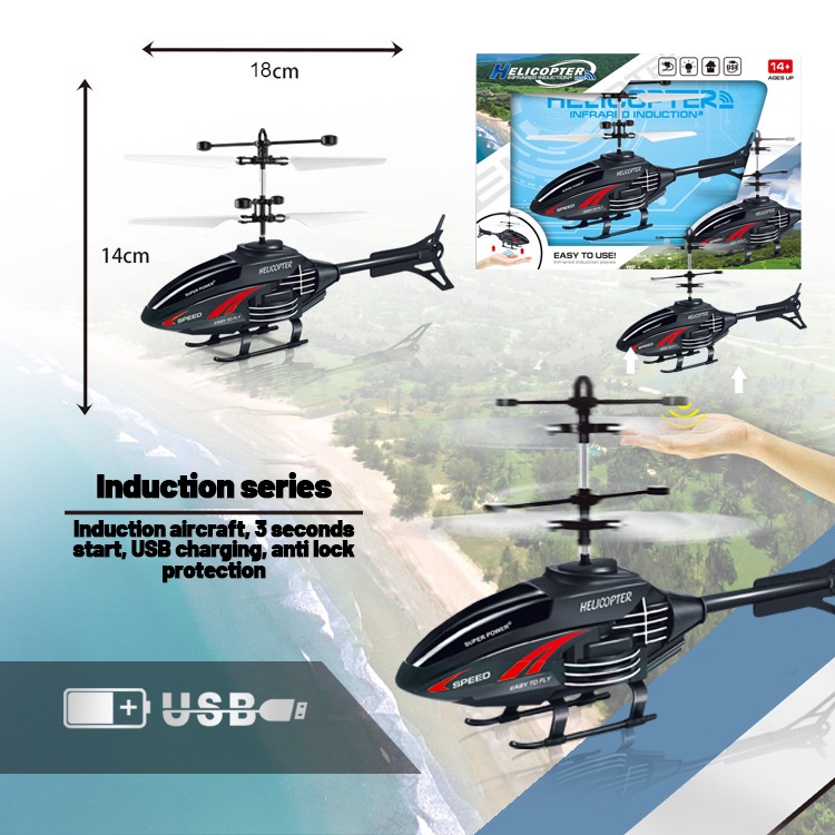 Đồ chơi máy bay trực thăng điều khiển từ xa ZHAN QI TOYS 2.4G 2CH không có cổng sạc usb