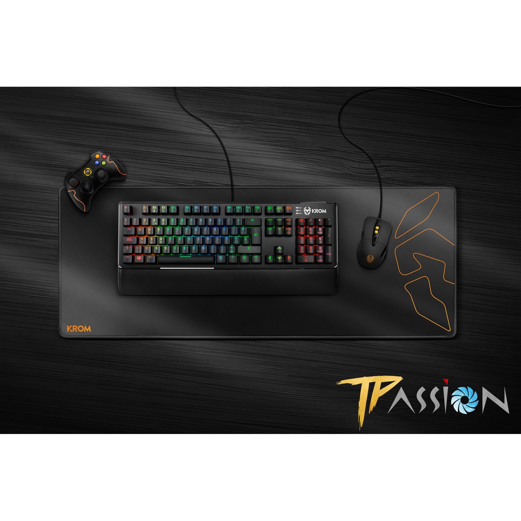 Bàn di chuột KROM GAMING KNOUT XL (900 x 350 x 3 mm) - Mouse pad cao cấp đến từ Tây Ban Nha, sang trọng, bền bỉ