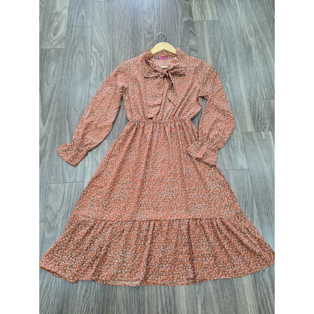 {Ảnh Thật} Đầm nữ hoa nhí dáng xòe thời trang Da16