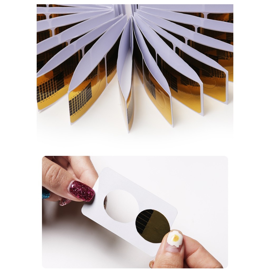 Set 100 sticker đắp móng gel/acrylic Modelones dùng tạo hình/nối dài móng chuyên nghiệp
