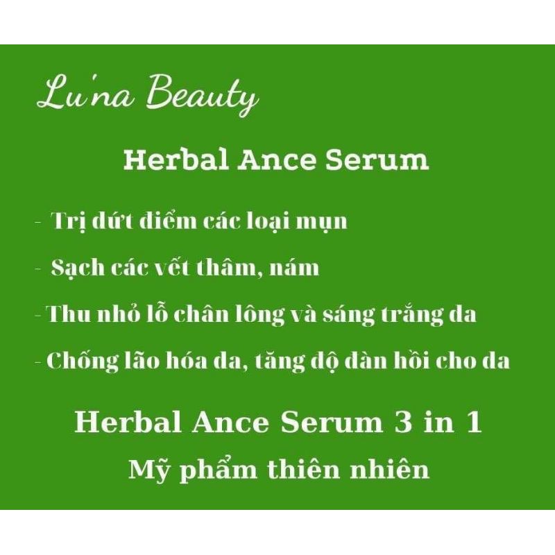 COMBO 2 HỘP SERUM TRỊ MỤN LU'NA HERBAL ACNE