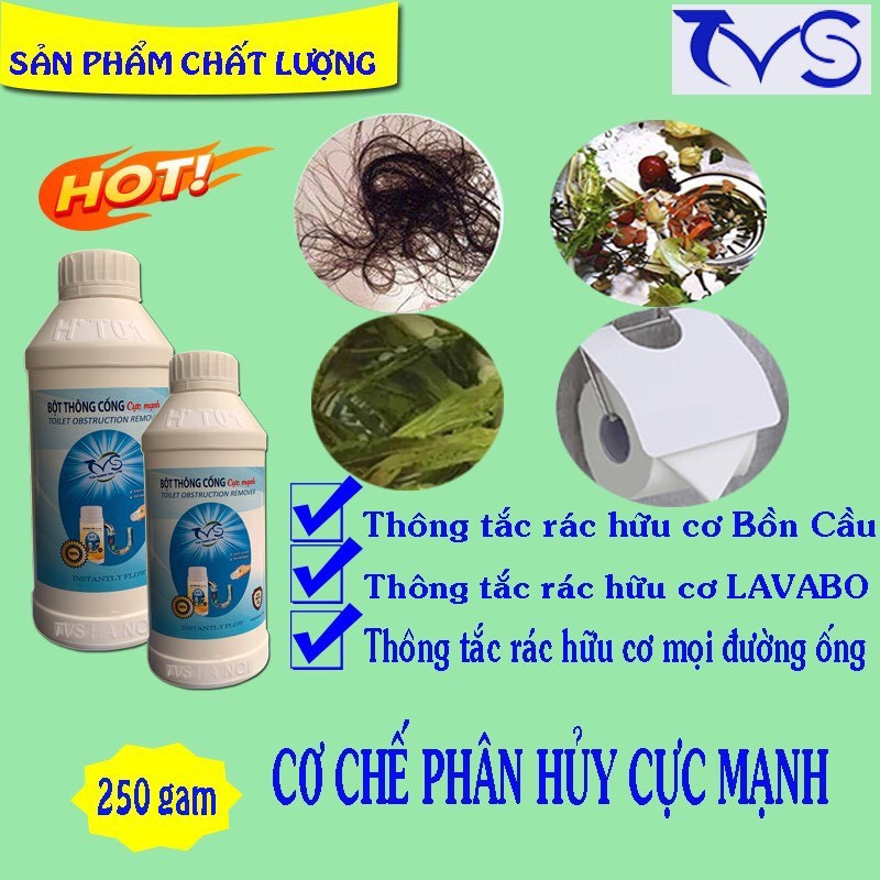 bột thông cống cực mạnh chai 250g