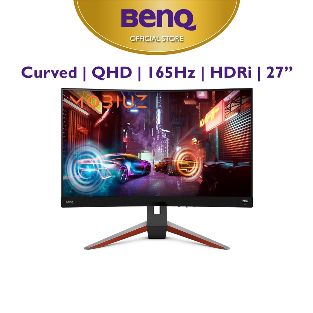 Màn hình cong BenQ MOBIUZ EX2710R 27 "2K QHD 1ms 165Hz HDRi 1000R FreeSync chân đế điều chỉnh độ cao loa tích hợp